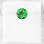 Groene Amaryllis Ronde Sticker (Tas)