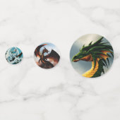 Groene Amber Witte Draken Confetti (Voorkanten)