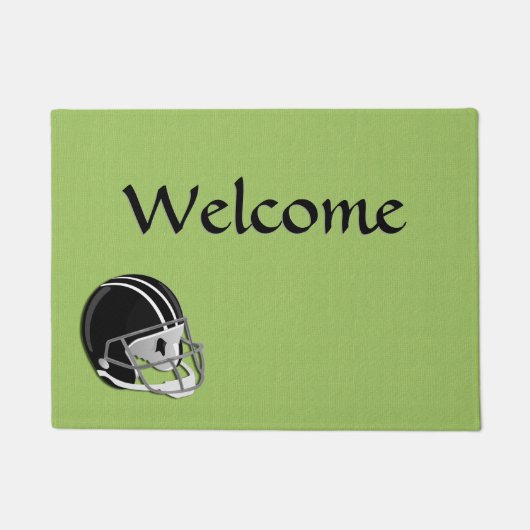 Groene American Football Helm Deurmat (Voorkant)
