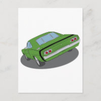 Groene amerikaanse spierwagen