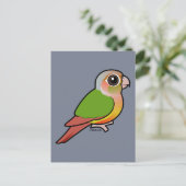 Groene anananasappelwijn met baarmoederhals briefkaart (Staand voorkant)