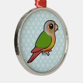 Groene anananasappelwijn met baarmoederhals metalen ornament (Rechts)