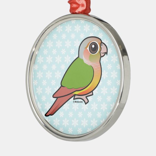 Groene anananasappelwijn met baarmoederhals metalen ornament (Links)