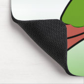 Groene anananasappelwijn met baarmoederhals muismat (Hoek)