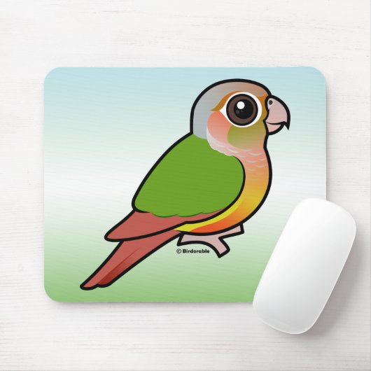 Groene anananasappelwijn met baarmoederhals muismat (Met muis)