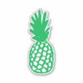 Groene Ananas Design Sticker (Voorkant)