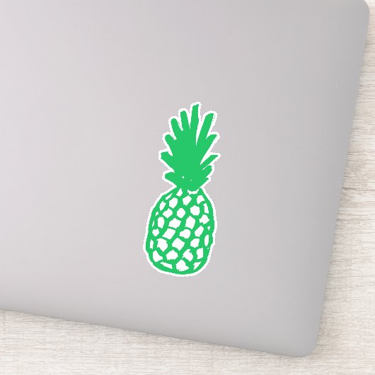 Groene Ananas Design Sticker (Detail)