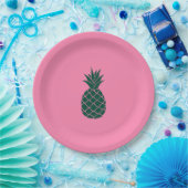 Groene ananas papieren bordje (Feest)