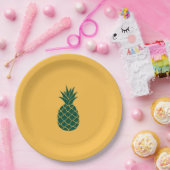 Groene ananas papieren bordje (Feest)