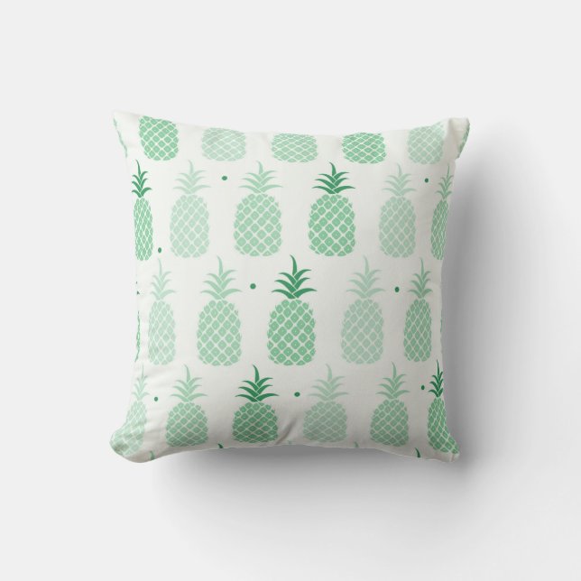 Groene Ananas Pattern Sierkussen (Voorkant)