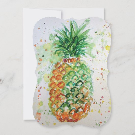 Groene ananas vrucht 21e verjaardagsuitnodiging kaart (Achterkant)