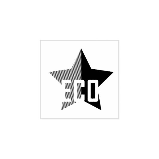 Groene Anarchie Ster Rubberstempel (Afrduk)