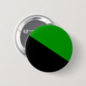Groene anarchistische vlaggenknop ronde button 5,7 cm (Voorkant /achterkant)
