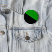 Groene anarchistische vlaggenknop ronde button 5,7 cm (In situ)