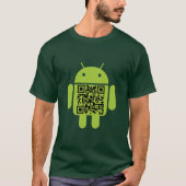 Groene Android QR Code T-Shirt (Voorkant)