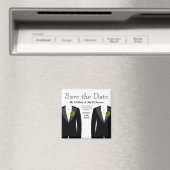 Groene anjer Bewaar de datum Magnet Gay Wedding (Insitu (Vaatwasser))