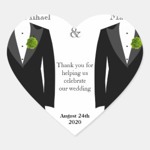 Groene anjer hart Sticker gunst voor homoseksuele