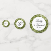 Groene Annabelle Hortensia Bloemen Bruiloft Confetti (Voorkanten)