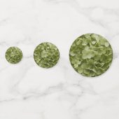 Groene Annabelle Hortensia Bloemen Bruiloft Confetti (Achterkanten)
