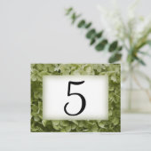 Groene Annabelle Hydrangea-bloknummers Briefkaart (Staand voorkant)