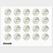 Groene Annabelle Hydrangea Wedding Envelope-zegels Ronde Sticker (Vel)