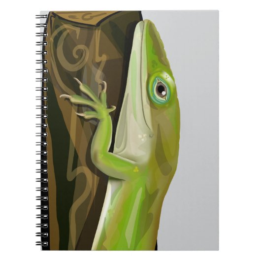 Groene Anolis Hagedis Notitieboek (Voorkant)