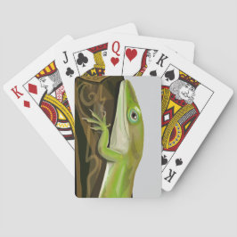 Groene Anolis Hagedis Pokerkaarten