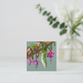 Groene anolis met Fuchsia's Informatiekaartje (Staand voorkant)
