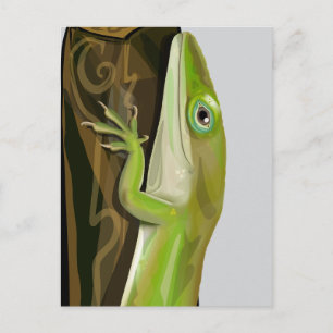 Groene anolishagedis briefkaart