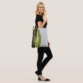 Groene anolishagedis tote bag (Op model)