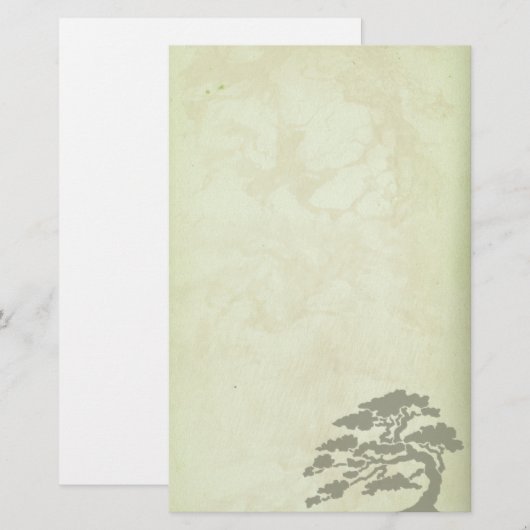 Groene Antiek reproductieapparatuur Briefpapier (Voorkant / Achterkant)