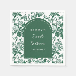 Groene Antieke Chinoiserie Sweet Sixteen Servet