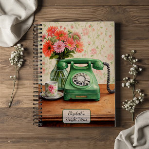 Groene Antieke Telefoon Notitieboek