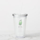 Groene appel acryl tumbler drinkbeker (Achterkant)
