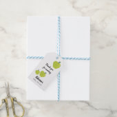 Groene appel baby shower cadeaulabel (Met Touw)