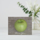 Groene appel Bedankt Briefkaart (Staand voorkant)