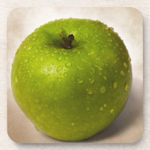 Groene appel bier onderzetter