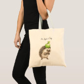 Groene Appel Egel Tote Bag (Voorkant (product))