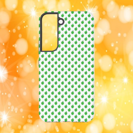 Groene appel fruit patroon samsung galaxy hoesje