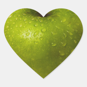Groene appel hart sticker