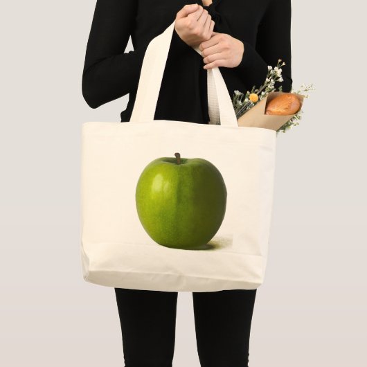 Groene appel jtcna grote tote bag (Voorkant (product))