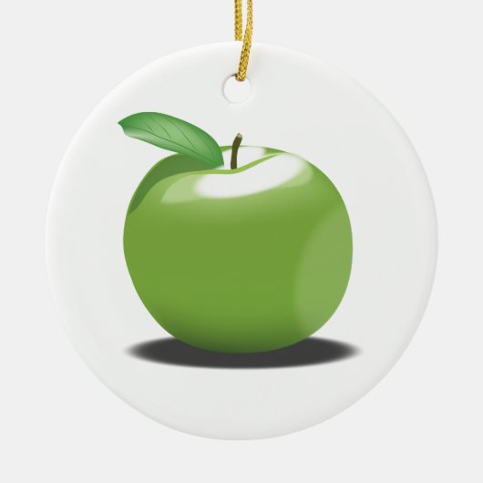 Groene appel keramisch ornament (Voorkant)