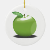 Groene appel keramisch ornament (Achterkant)