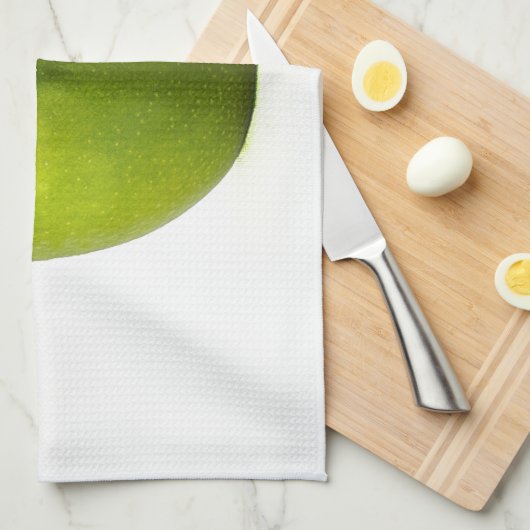 Groene appel ktcna theedoek (Quarter Fold)