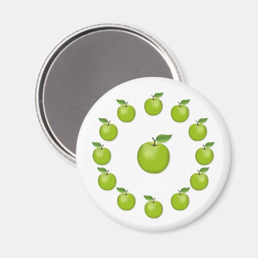 Groene Appel Magneet (Voorkant / Achterkant)