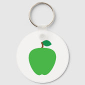 Groene appel met blad sleutelhanger (Voorkant)