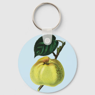 Groene appel op een boom fruit botanische illustra sleutelhanger