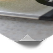 Groene appel op weegschaal, meetlint en poster (Hoek)