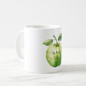 Groene Appel Per Dag Vlinder Koffiemok (Voorkant links)