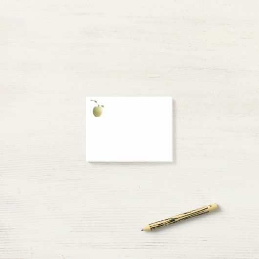 Groene appel post-it® notes (Op bureau)